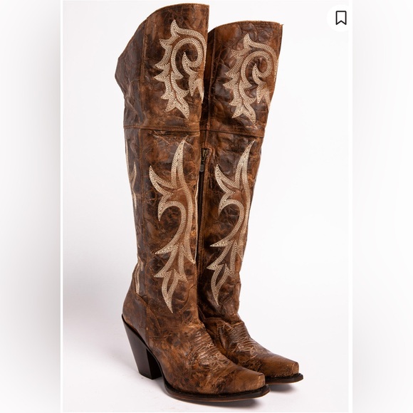 NWT Dan Post Jilted Knee High Western Boots - Picture 1 of 14